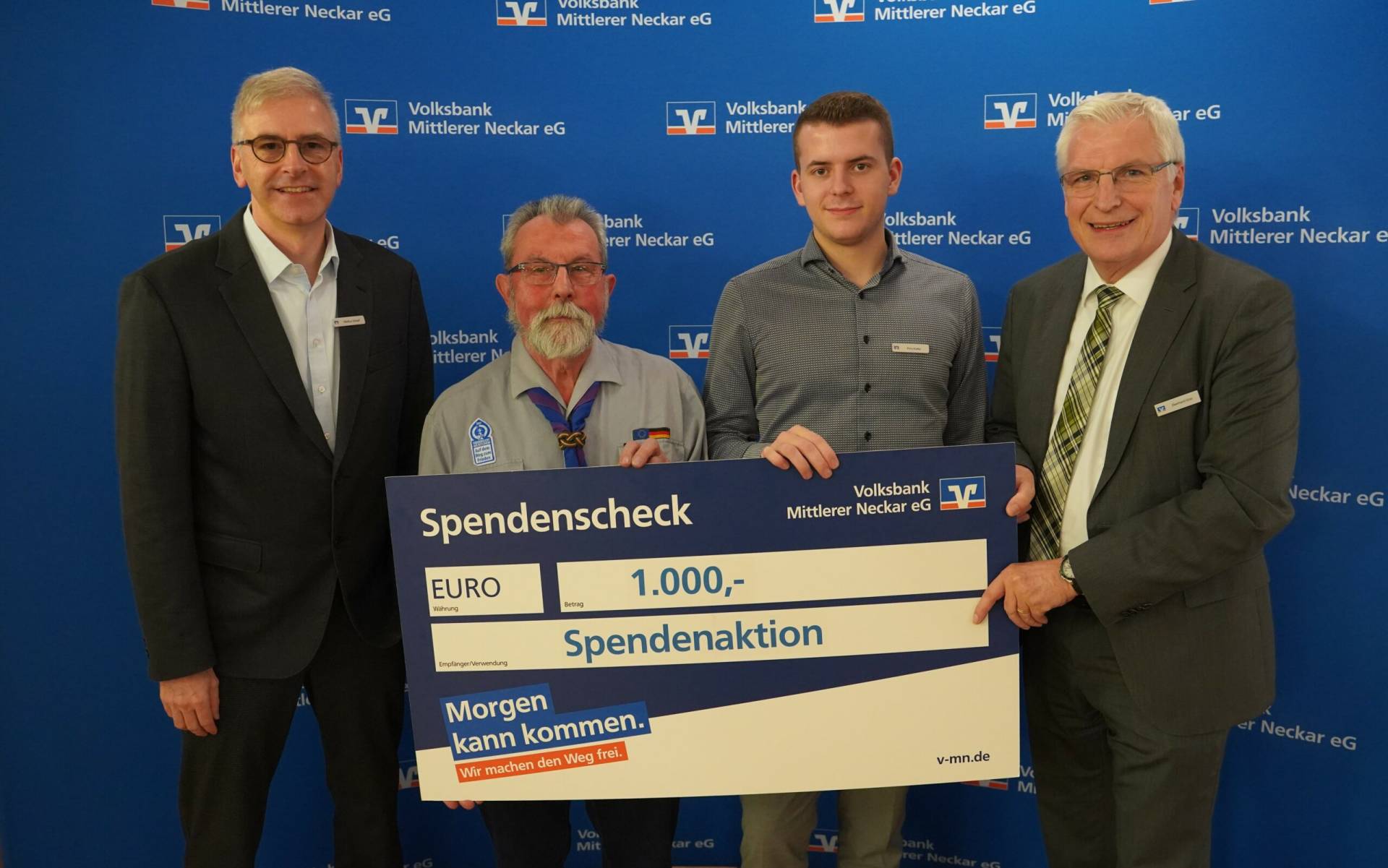 Mitarbeiter-Spendenaktion der Volksbank – Wir erhalten 1000€